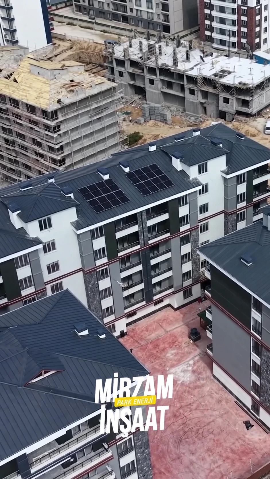Mirzam İnşaat projesinde güneş panelleri; Park Enerji videosundan gerçek kare